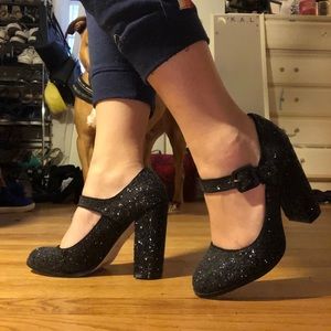 Brand new sparkly chunky heel